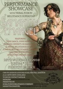 Samantha Emanuel Show poster SHOWjhb1 212x300 Samantha Emanuel Performance Showcase